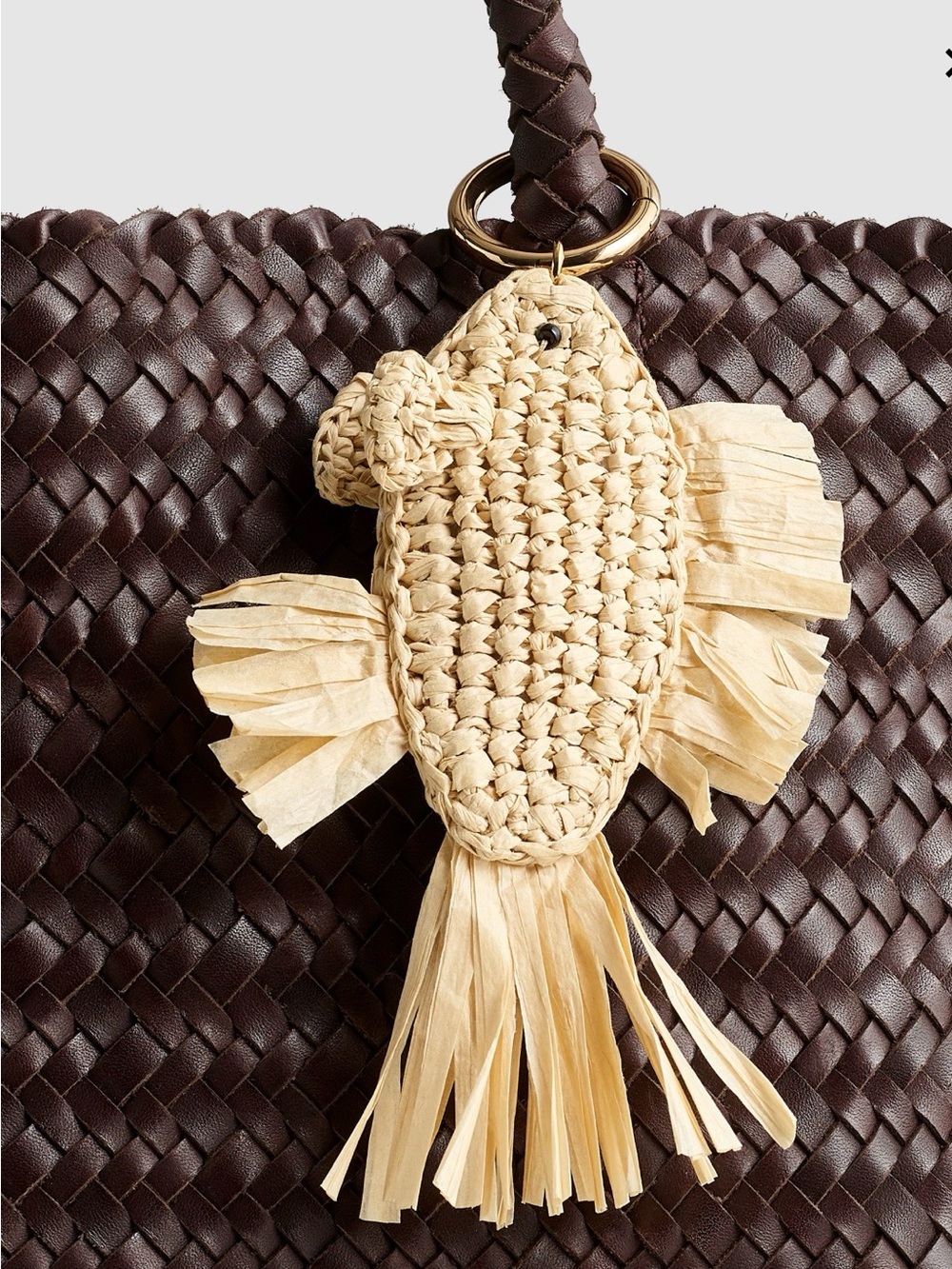NWT MADEWELL Crochet Fish Bag Charm
